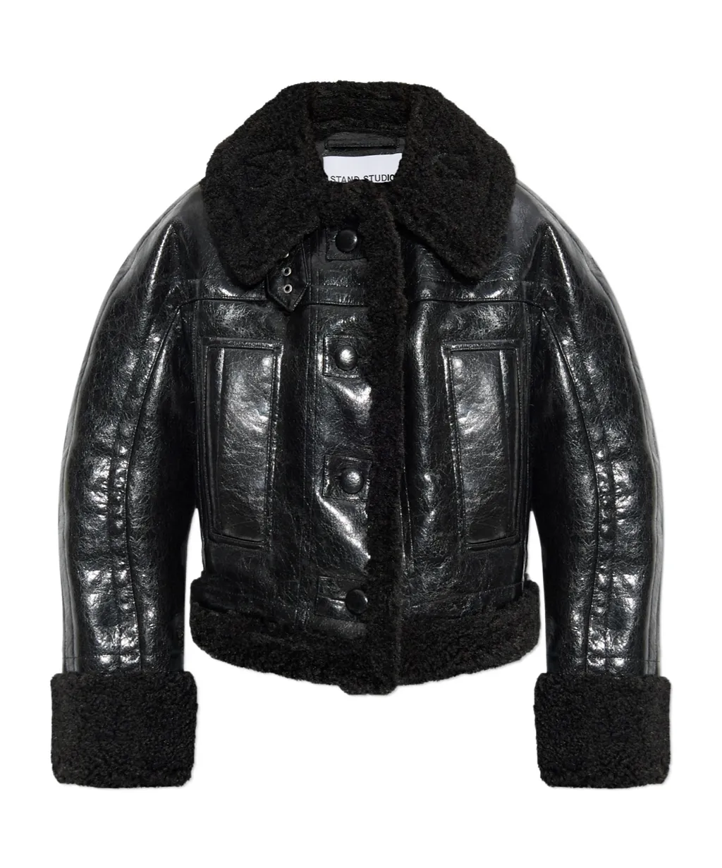 Stand Studio Aby Shearling Trim Jacket
