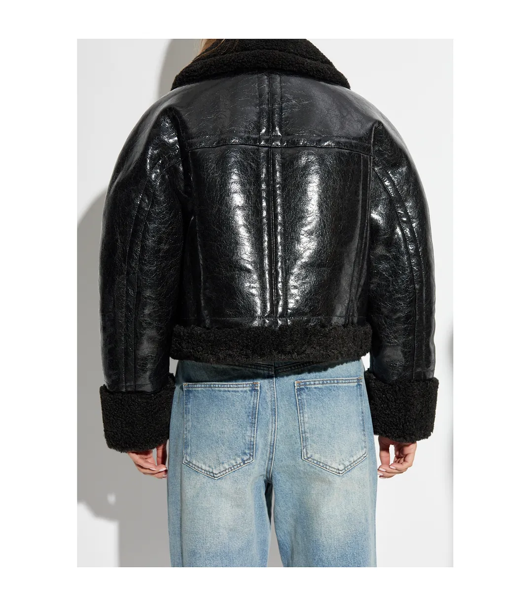 Stand Studio Aby Shearling Trim Jacket