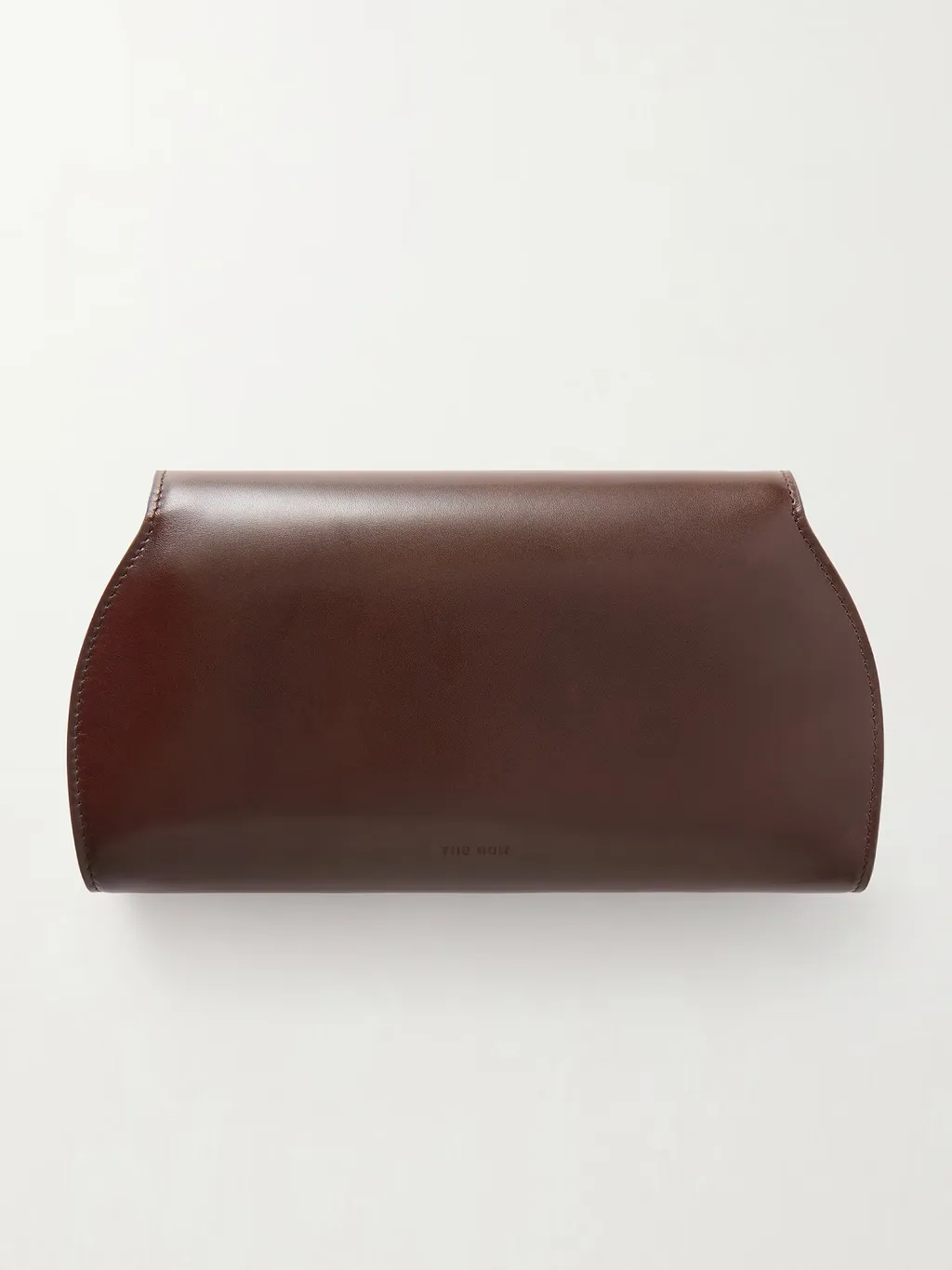 Curved Leather Clutch