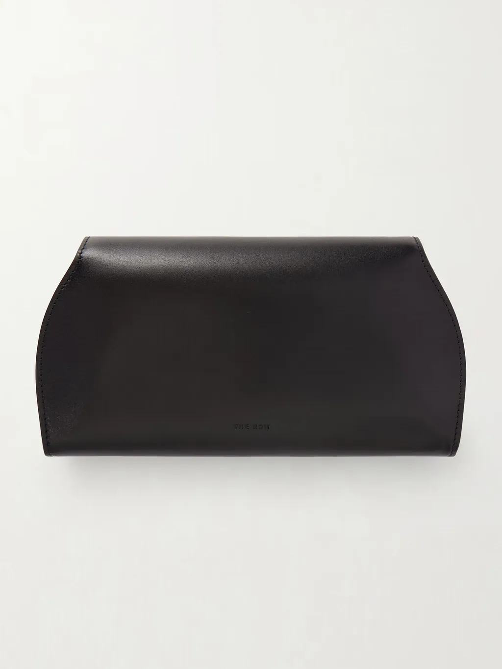 Curved Leather Clutch