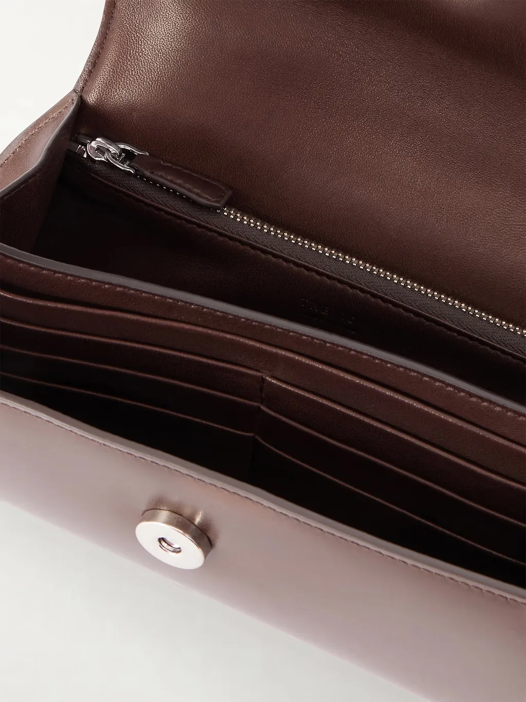 Curved Leather Clutch