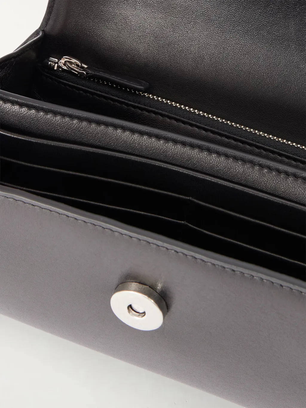 Curved Leather Clutch