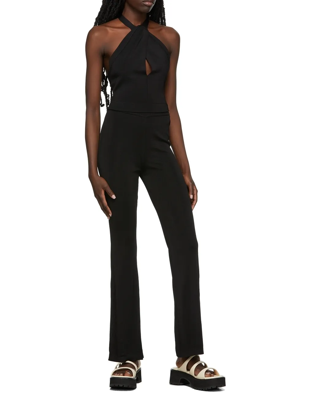 Logo High-Waisted Trousers