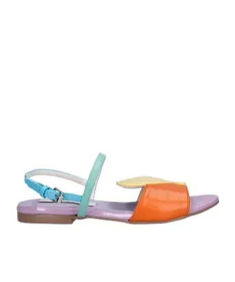 Shell Pattern Flat Sandals