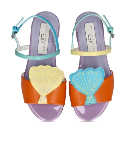 Shell Pattern Flat Sandals