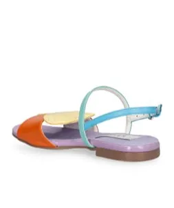 Shell Pattern Flat Sandals