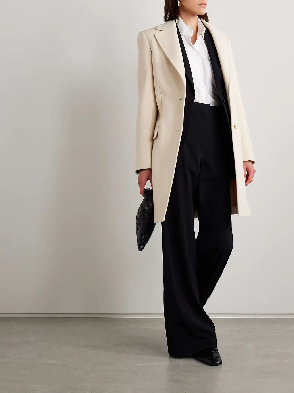 Single-Breasted Wool Coat