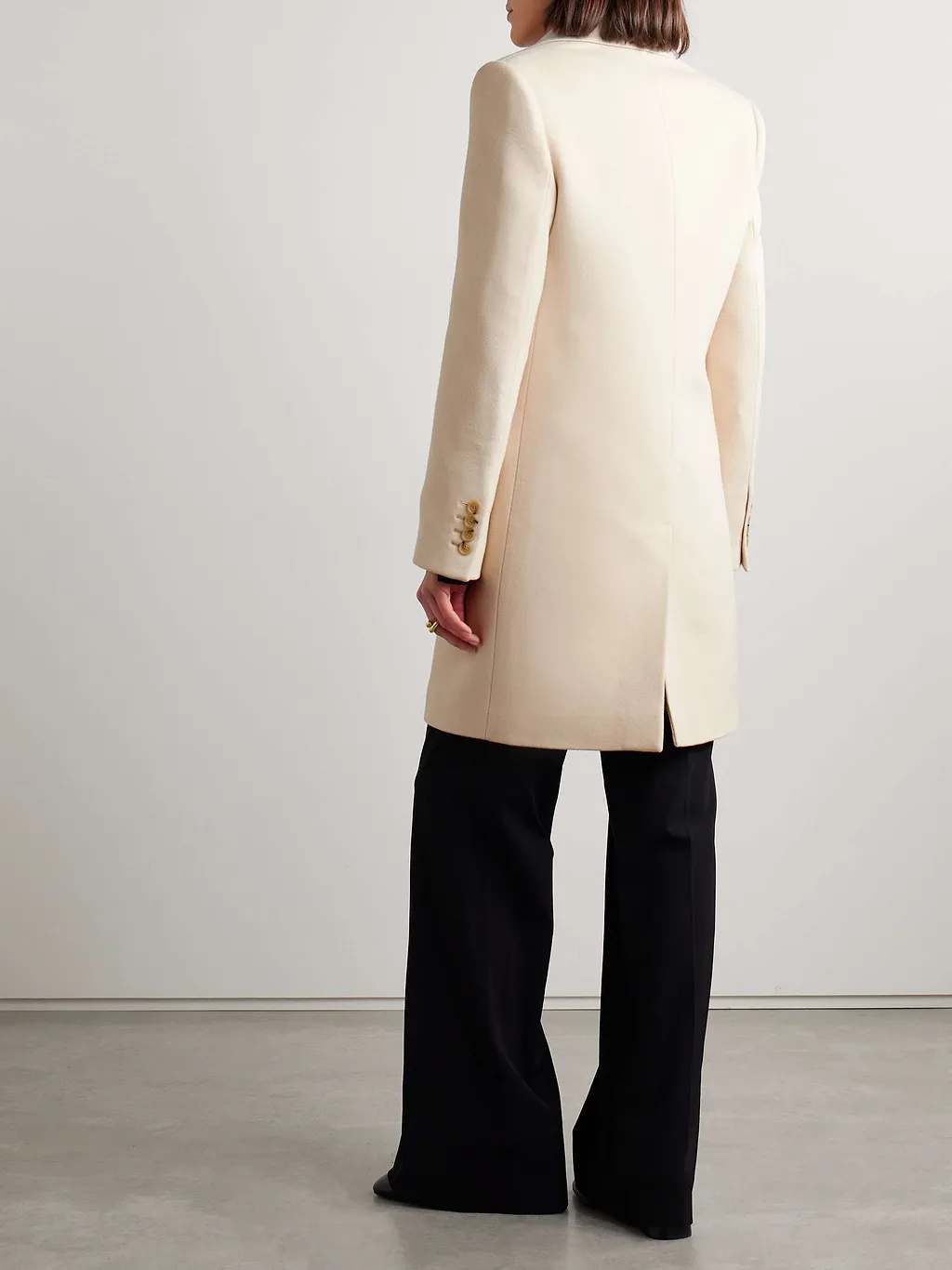 Single-Breasted Wool Coat