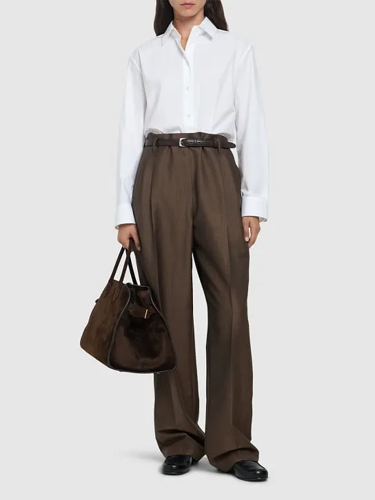 Long-Sleeved Poplin Shirt