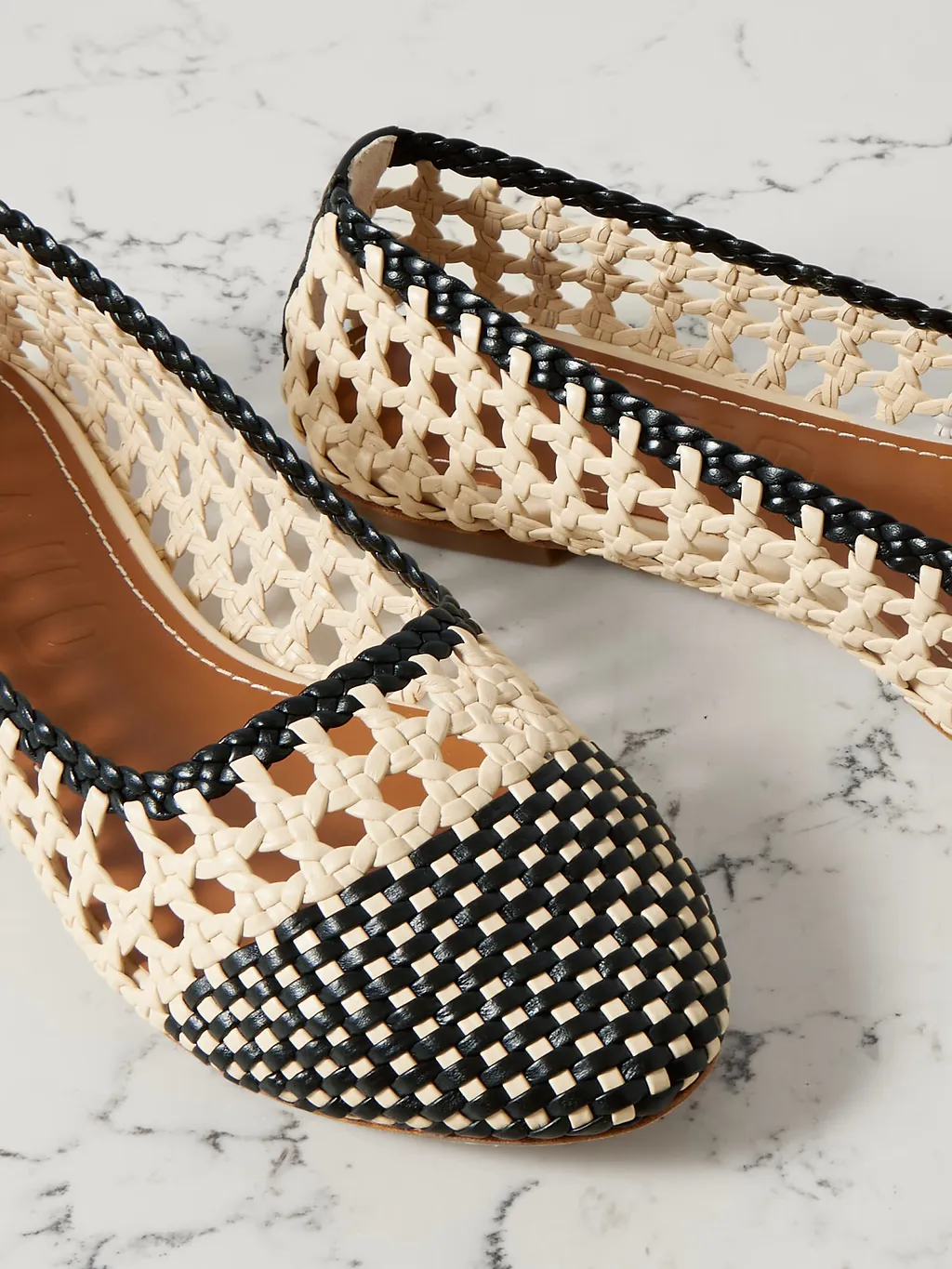 Nell Woven Leather Ballet Flats