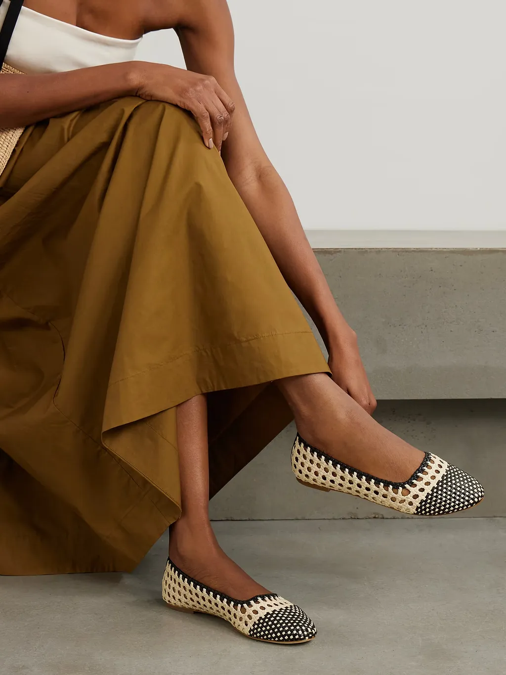 Nell Woven Leather Ballet Flats