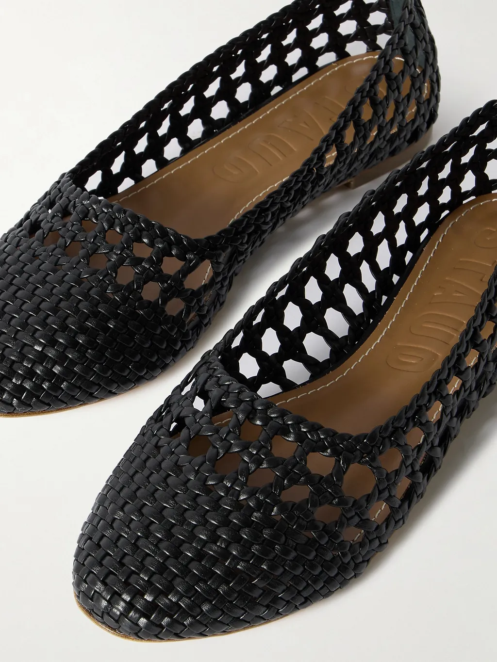 Nell Woven Leather Ballet Flats