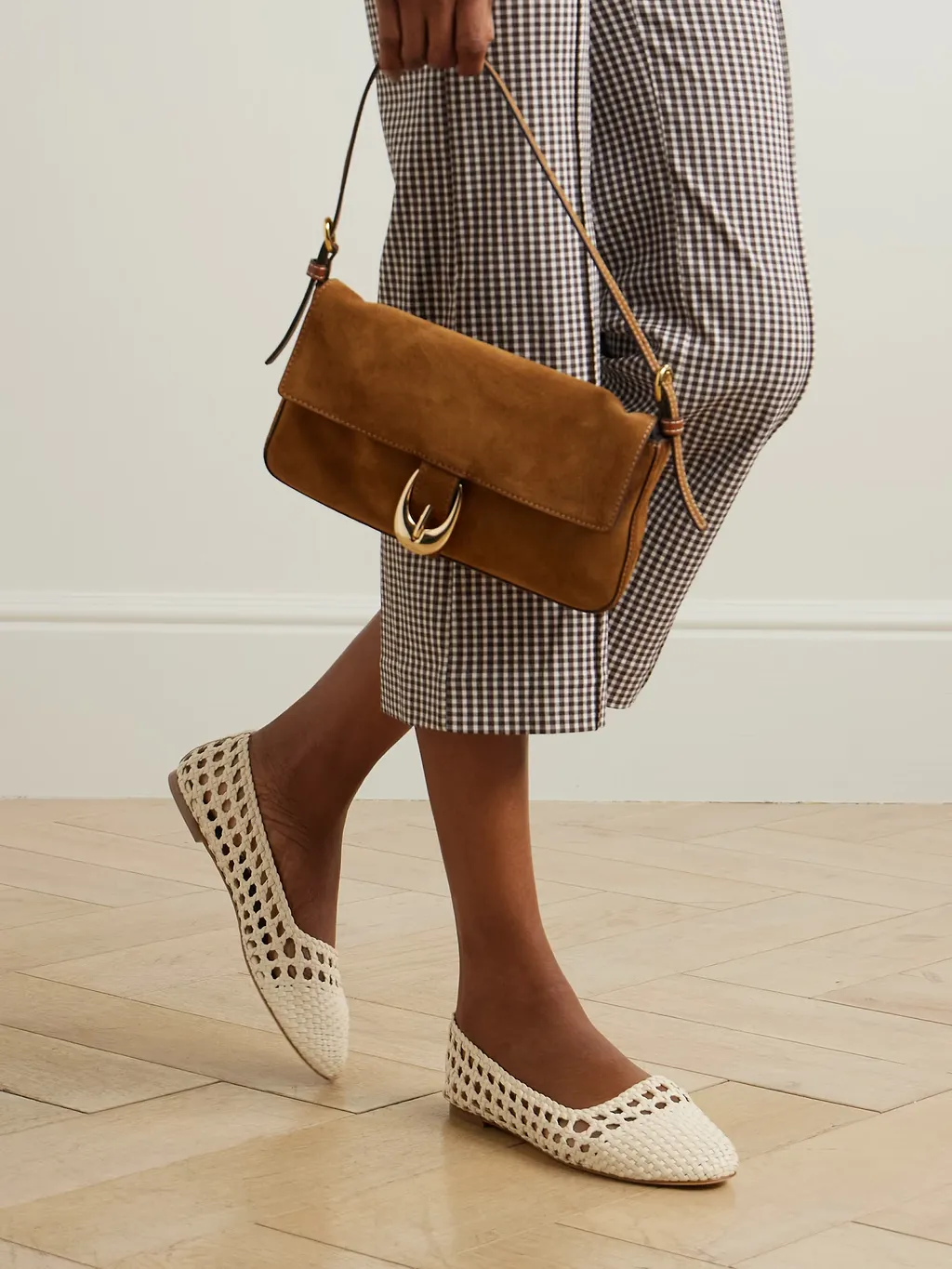 Nell Woven Leather Ballet Flats