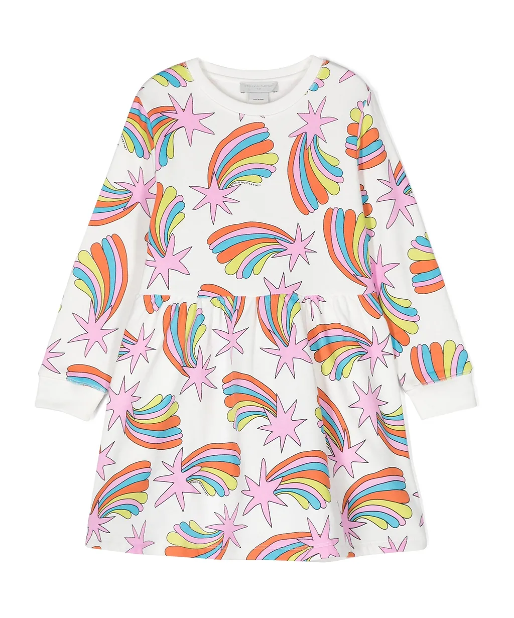 Shooting Stars-Print Dress