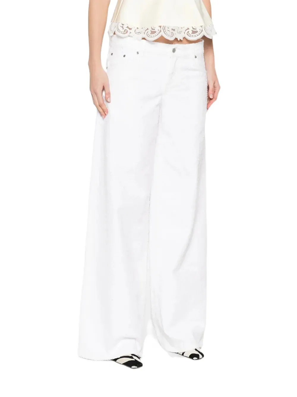 Stella Mccartney Bouclé Wide-Leg Jeans