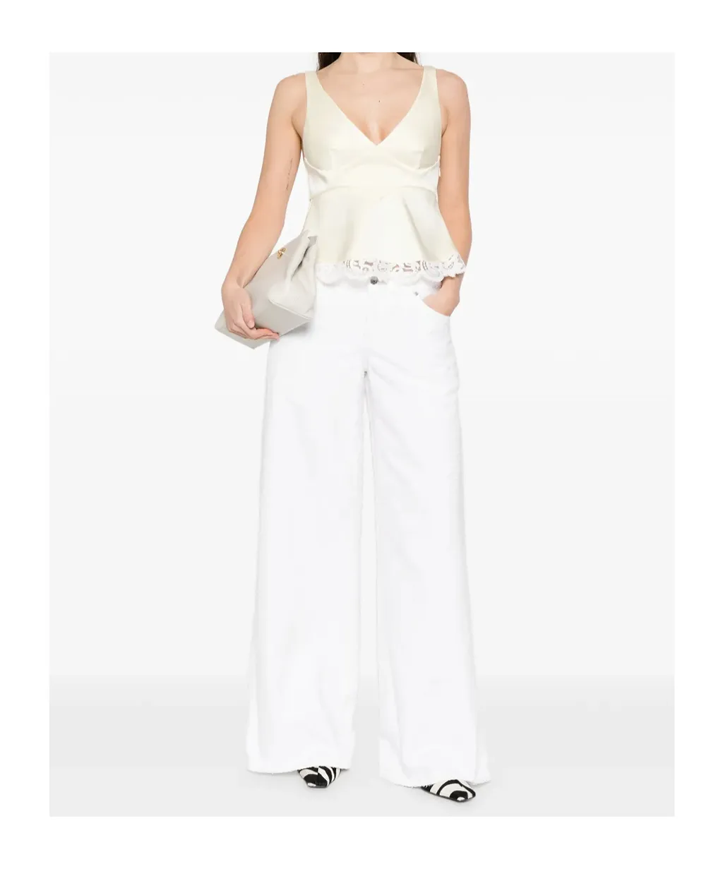 Stella Mccartney Bouclé Wide-Leg Jeans