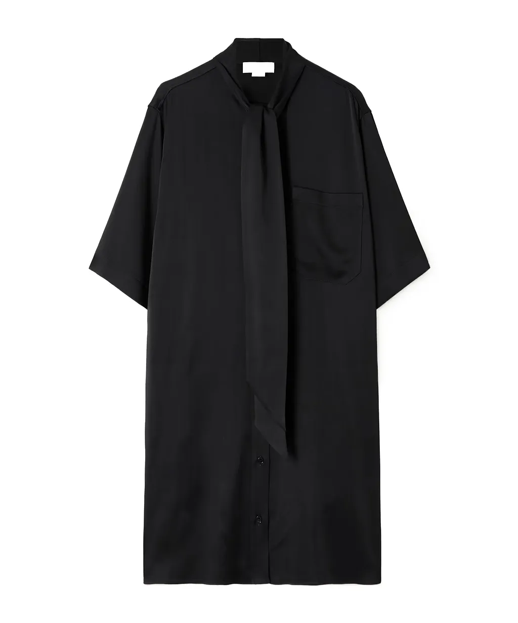 Stella Mccartney Dhort-Sleeved Tie-Fastened Dress