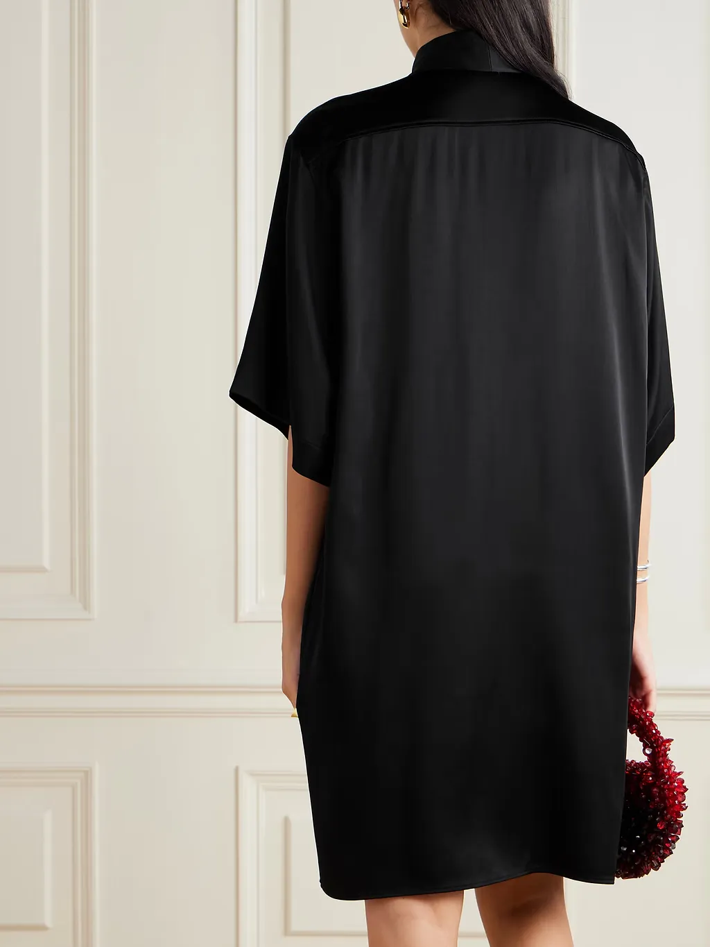 Stella Mccartney Dhort-Sleeved Tie-Fastened Dress