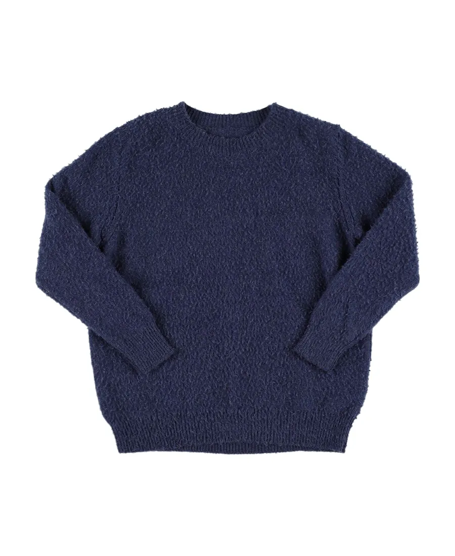 Round-Neck Knitted Pullover