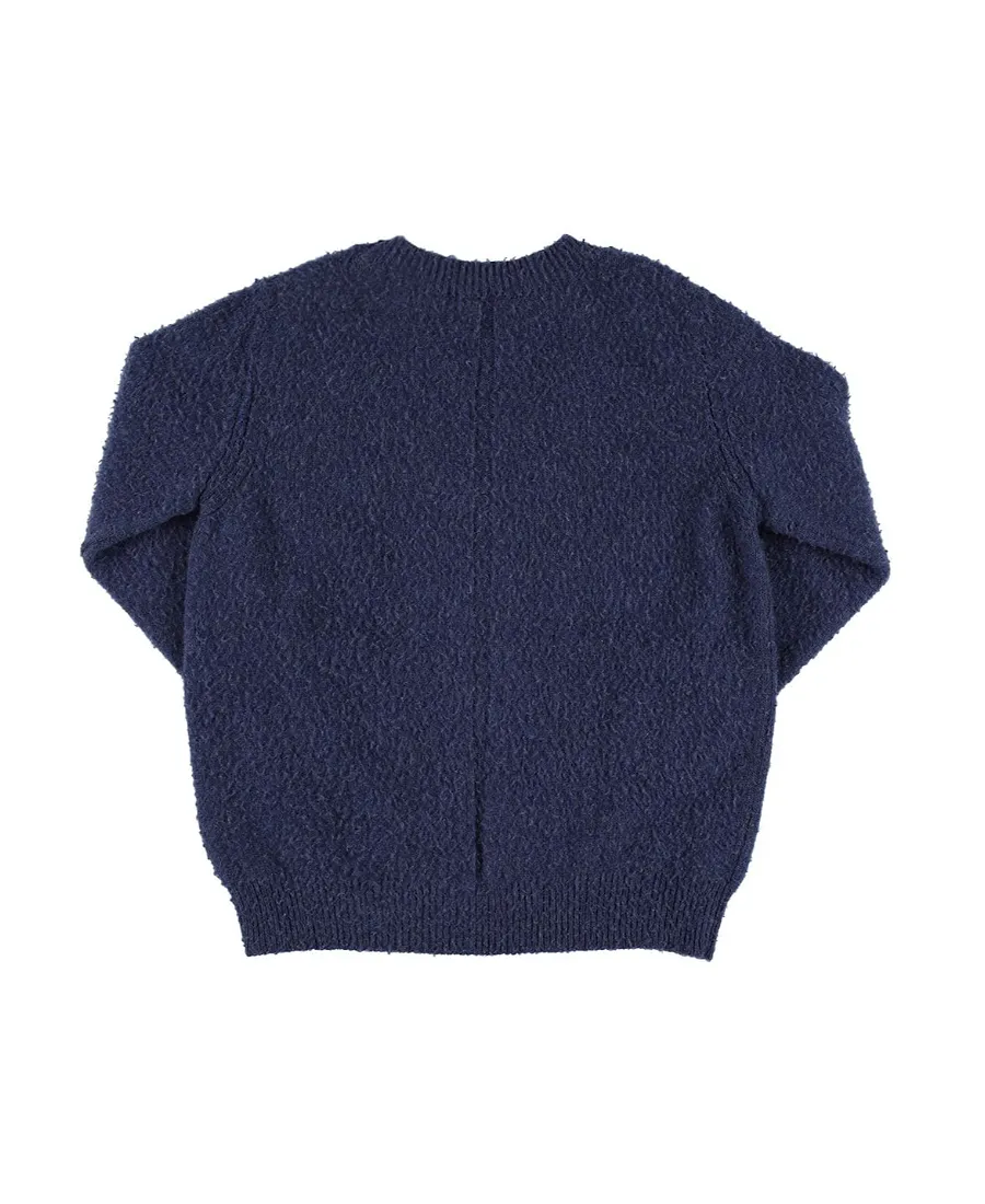 Round-Neck Knitted Pullover