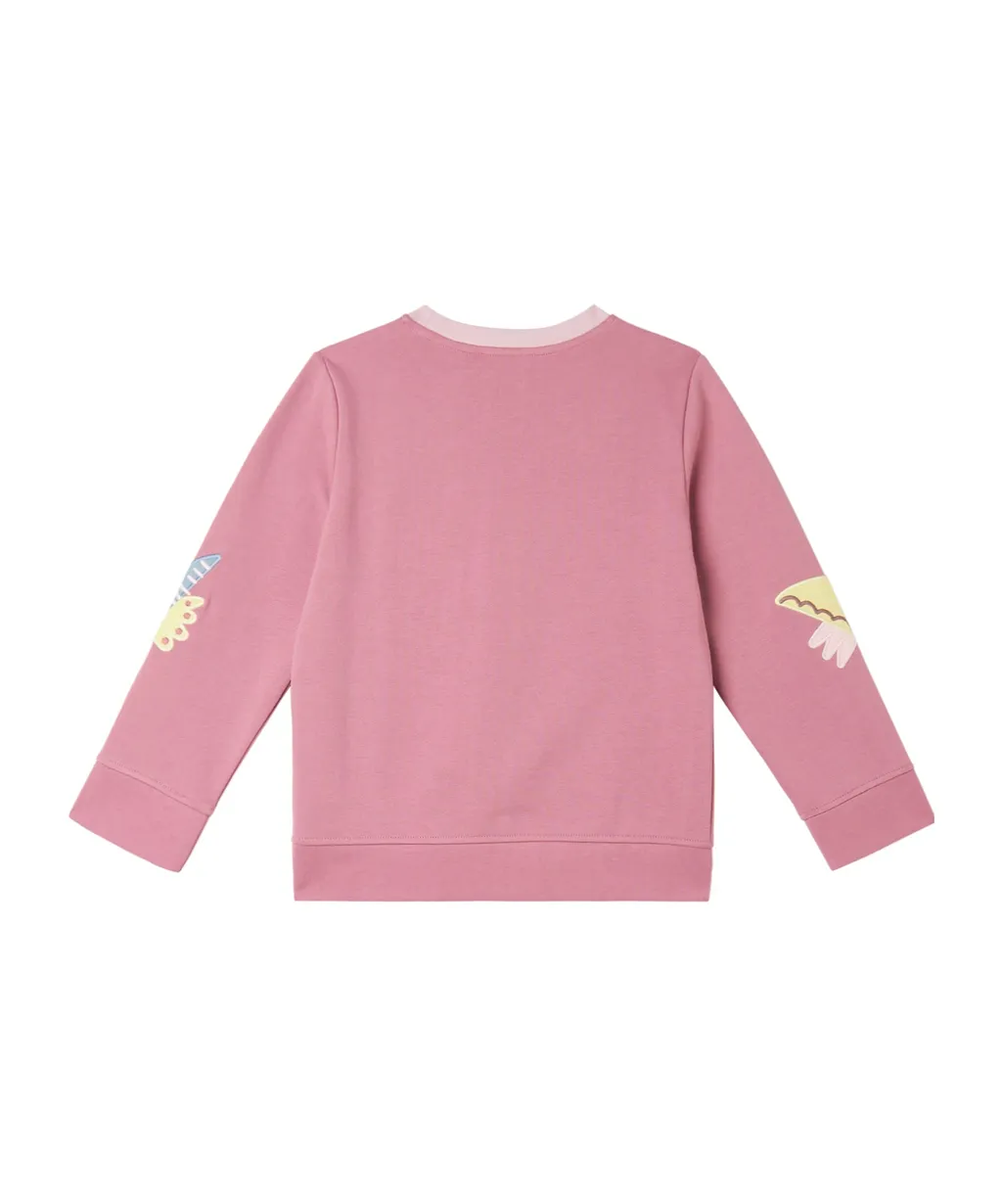 Stella Mccartney Kids Birds Embroidered Crewneck Seatshirt