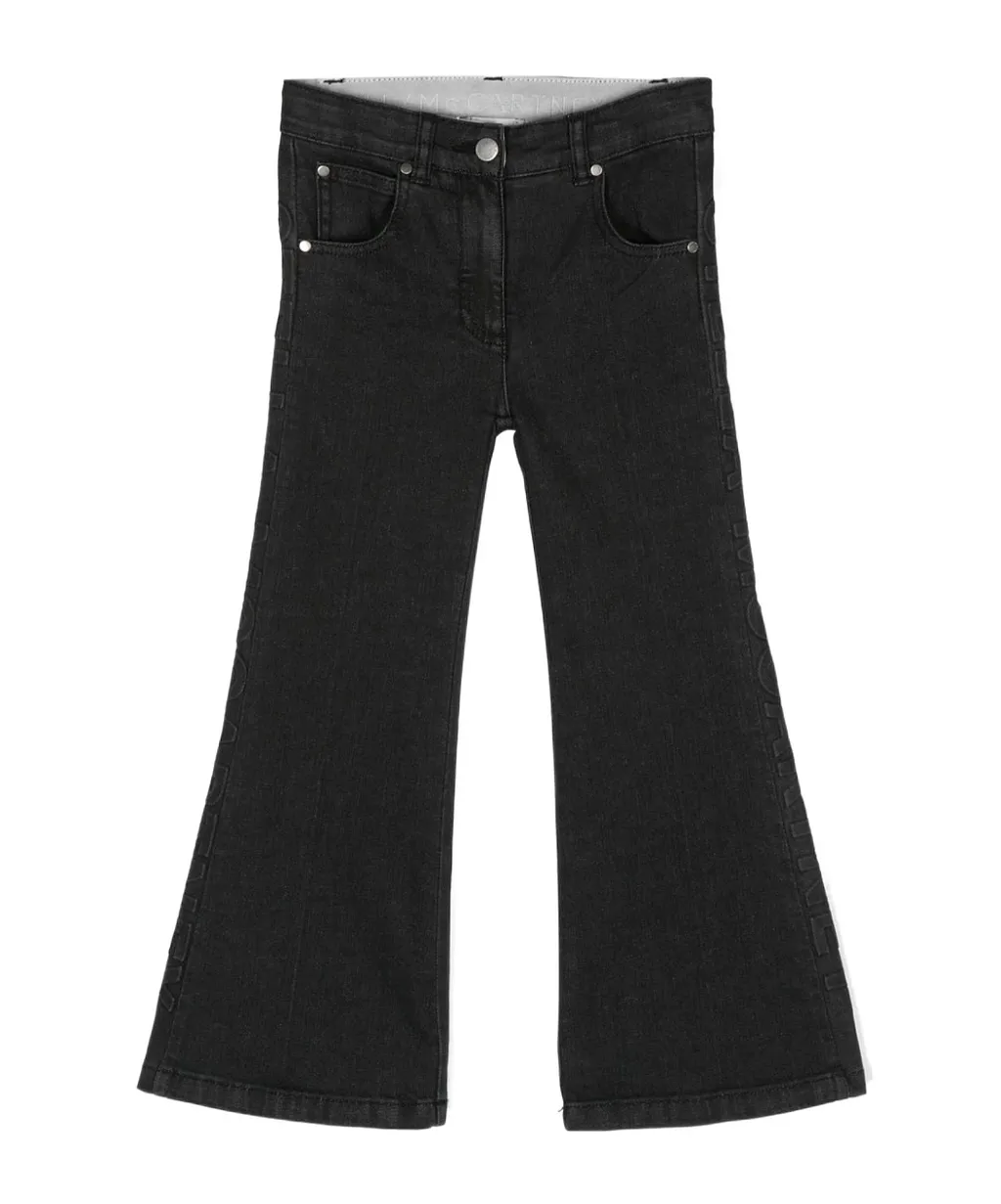 Stella Mccartney Kids Button Detailed Flared Jeans