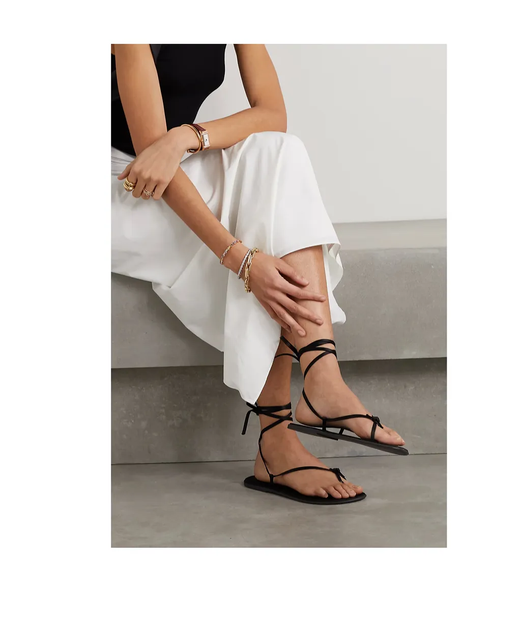 Strap-Tied Flat Sandals