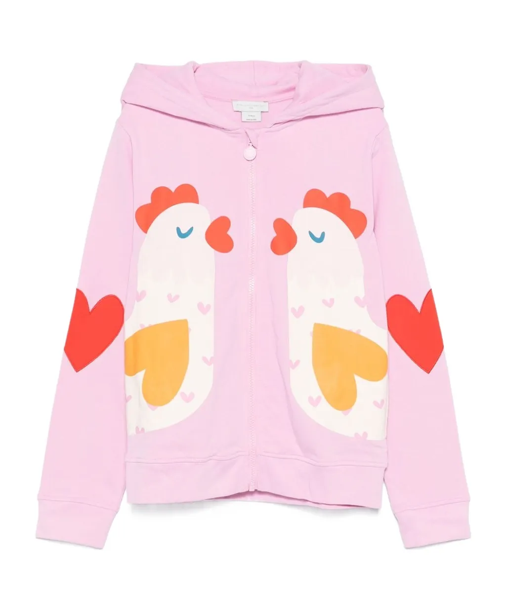 Stella Mccartney Kids Graphic Printed Zipped Hoodie
