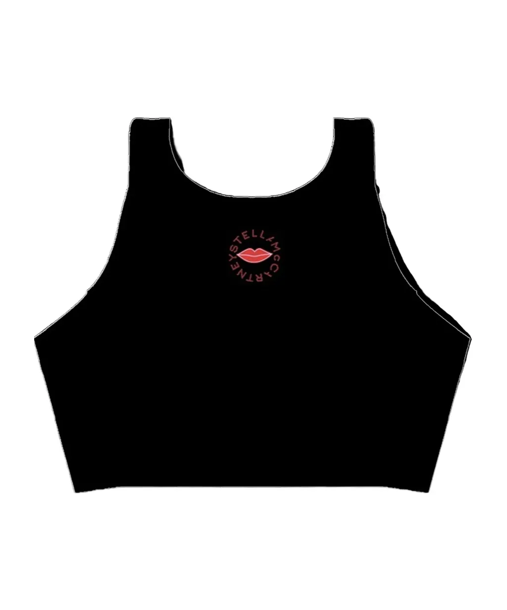 Stella Mccartney Kids Lips-Printed Cropped Sleeveless Top