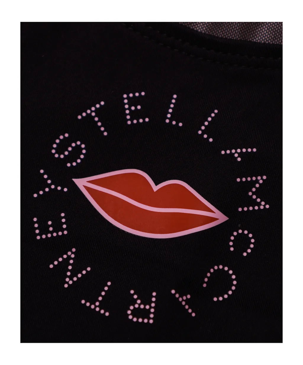 Stella Mccartney Kids Lips-Printed Cropped Sleeveless Top