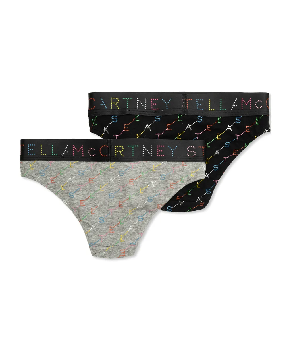Stella Mccartney Kids Logo Waistband Pack Of Two Briefs