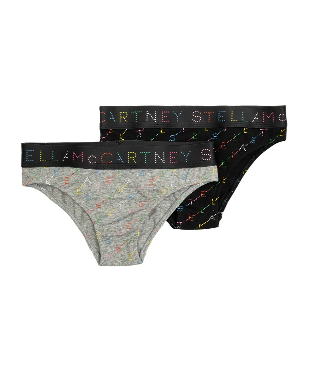 Stella Mccartney Kids Logo Waistband Pack Of Two Briefs