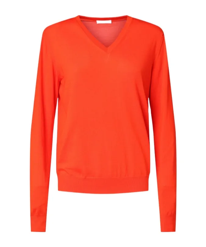 V-Neck Long-Sleeved Sweater