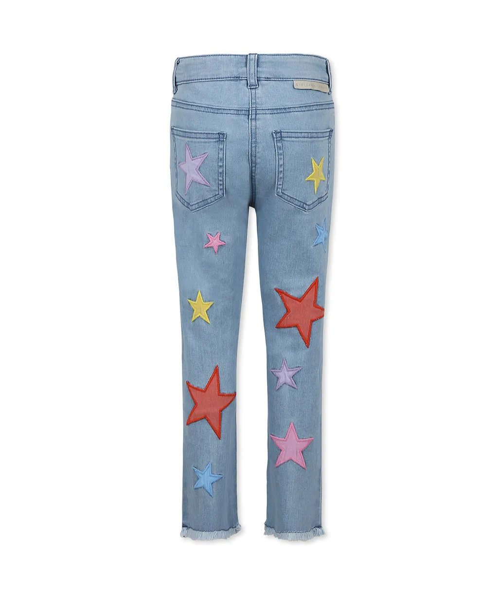Stella Mccartney Kids Star-Patch Fringed Jeans