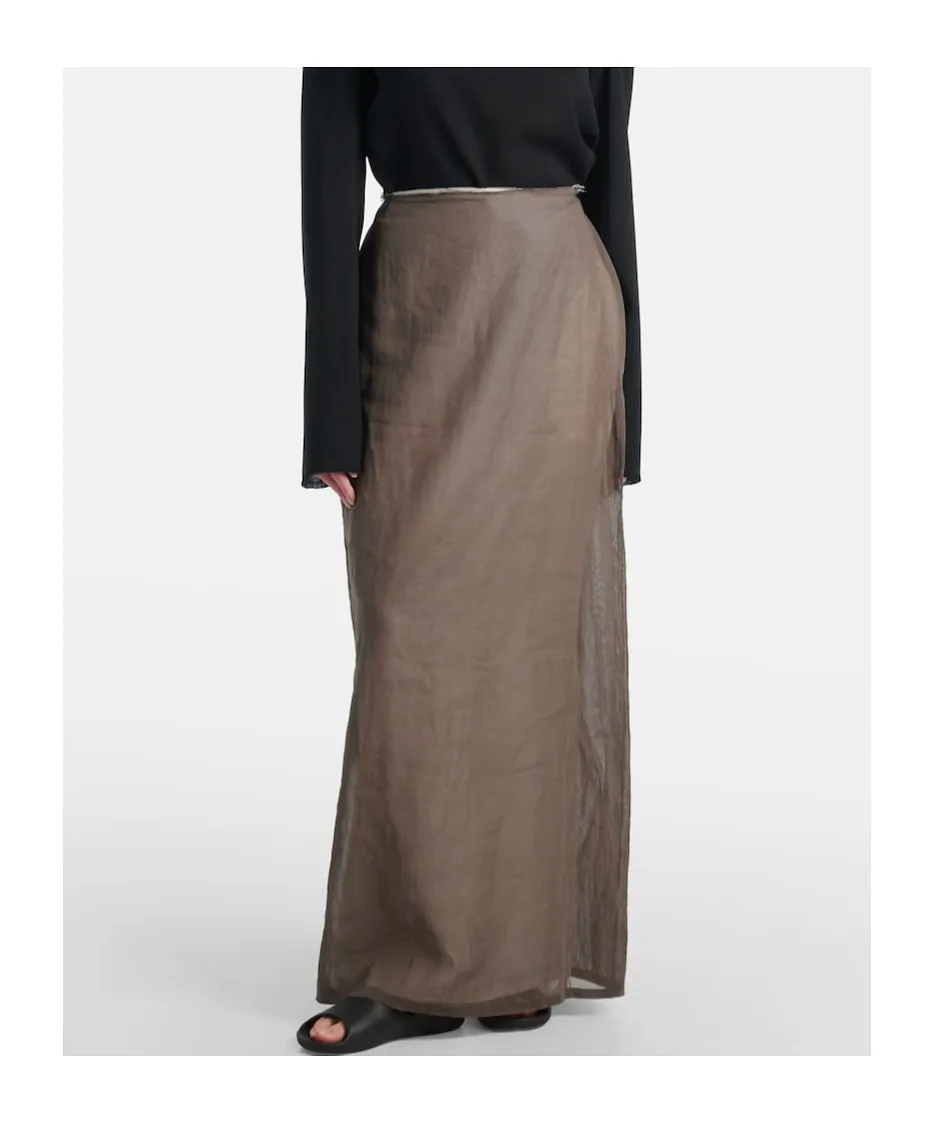 Zaira Deconstructed Cotton Maxi Skirt