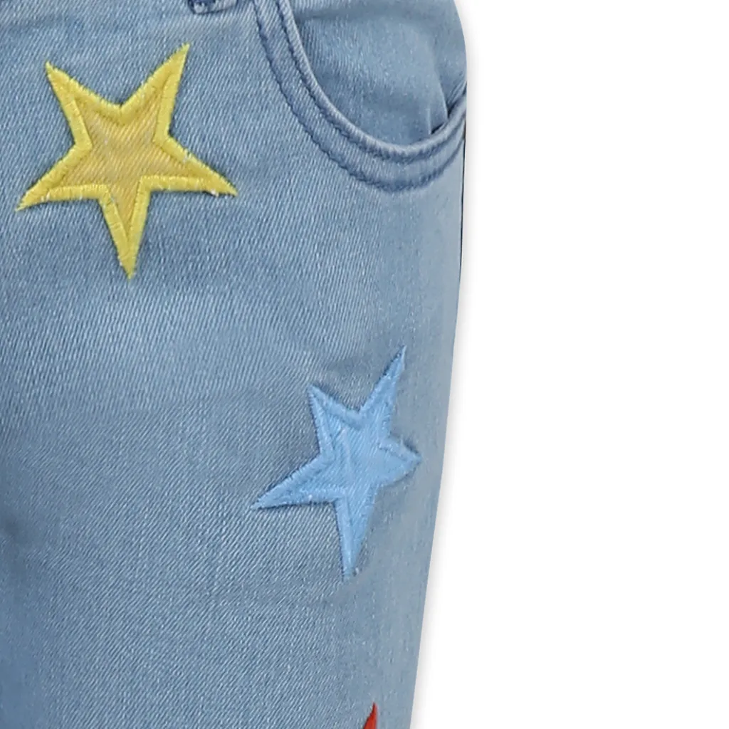 Stella Mccartney Kids Star-Patch Fringed Jeans