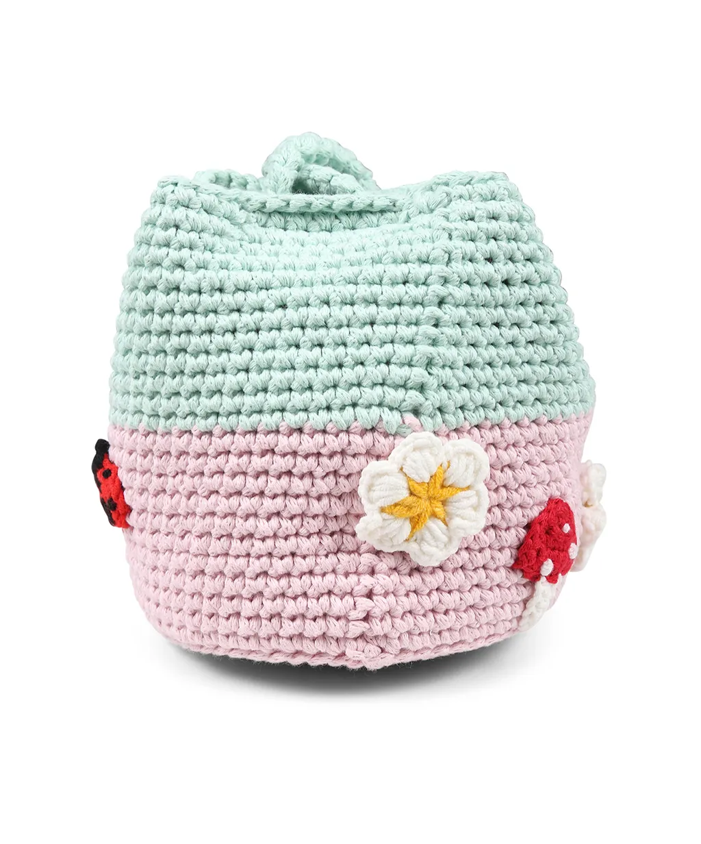 Stella Mccartney Kids Toadstool House Crocheted Crossbody Bag