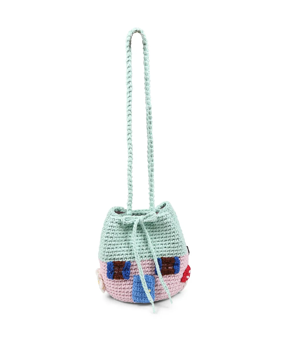 Stella Mccartney Kids Toadstool House Crocheted Crossbody Bag
