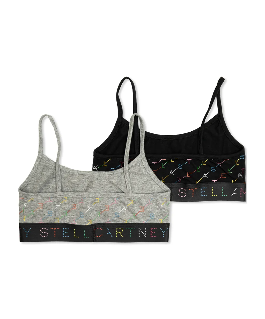 Stella Mccartney Kids Logo Printed Pack Of Two Bras