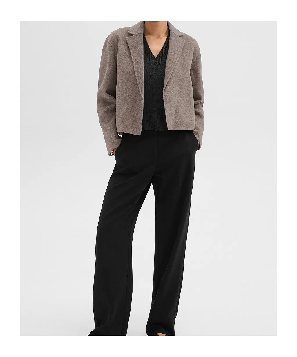 Double-Sided Wool Cashmere Casual Cardigan Jacket