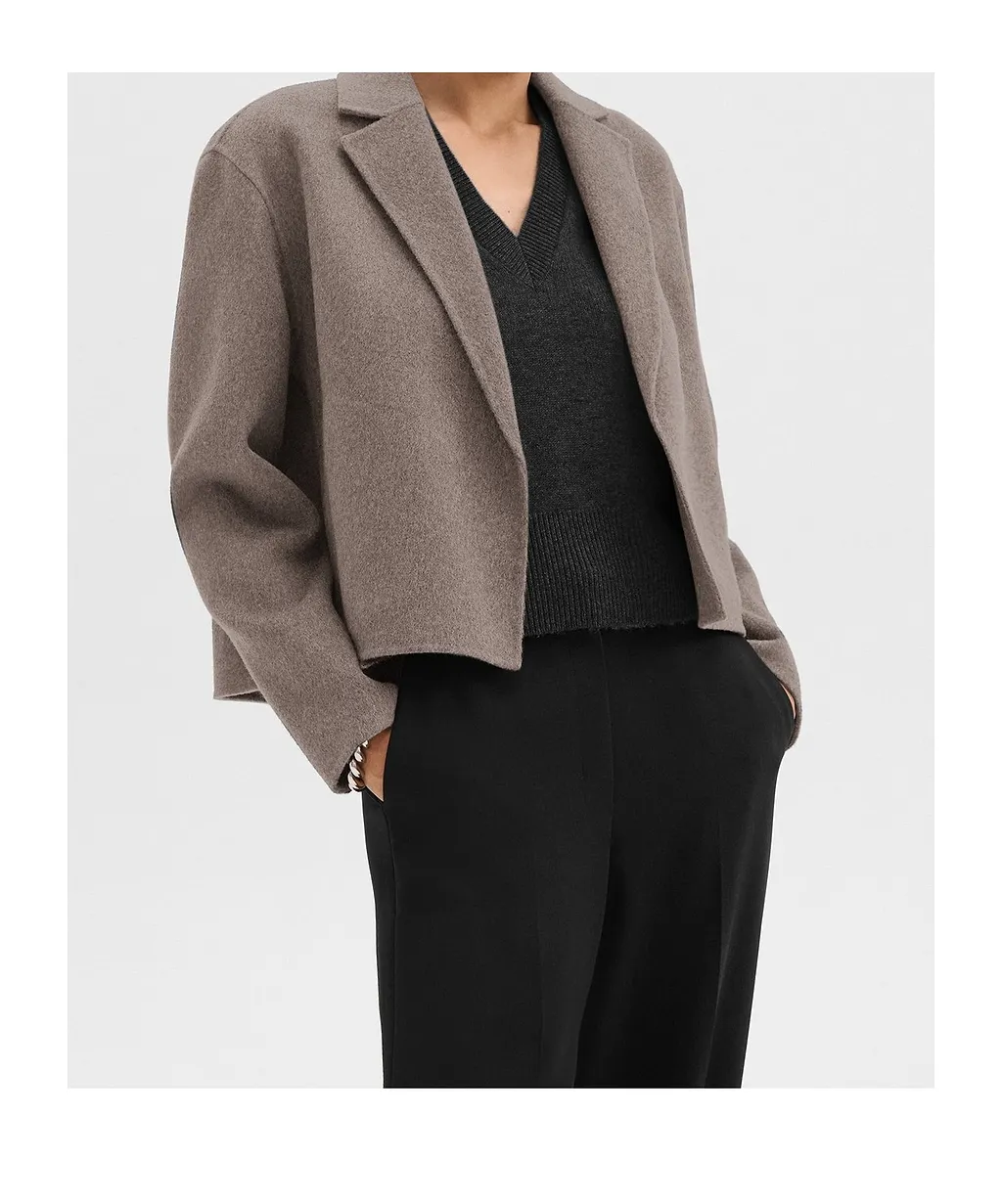 Double-Sided Wool Cashmere Casual Cardigan Jacket