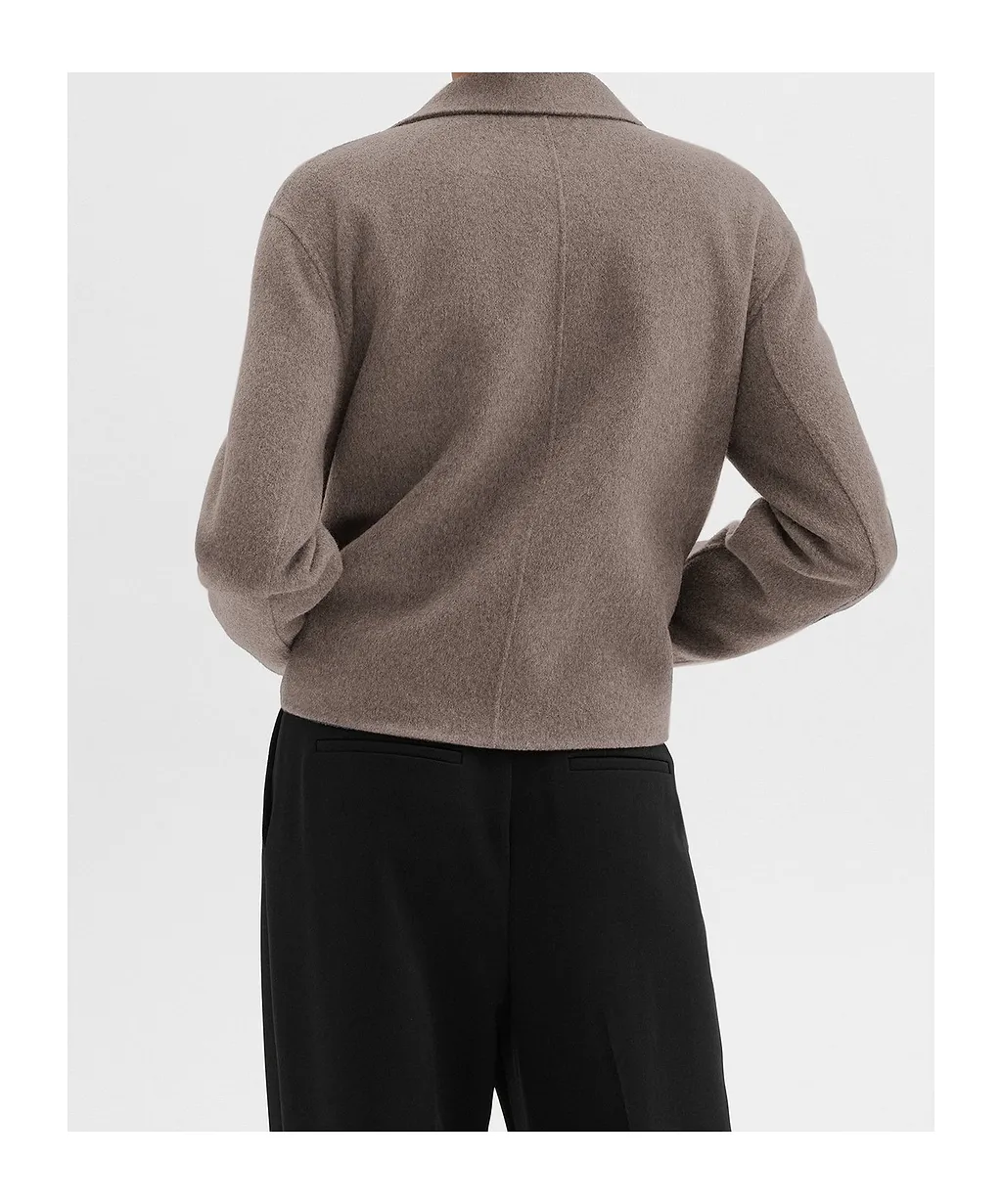 Double-Sided Wool Cashmere Casual Cardigan Jacket