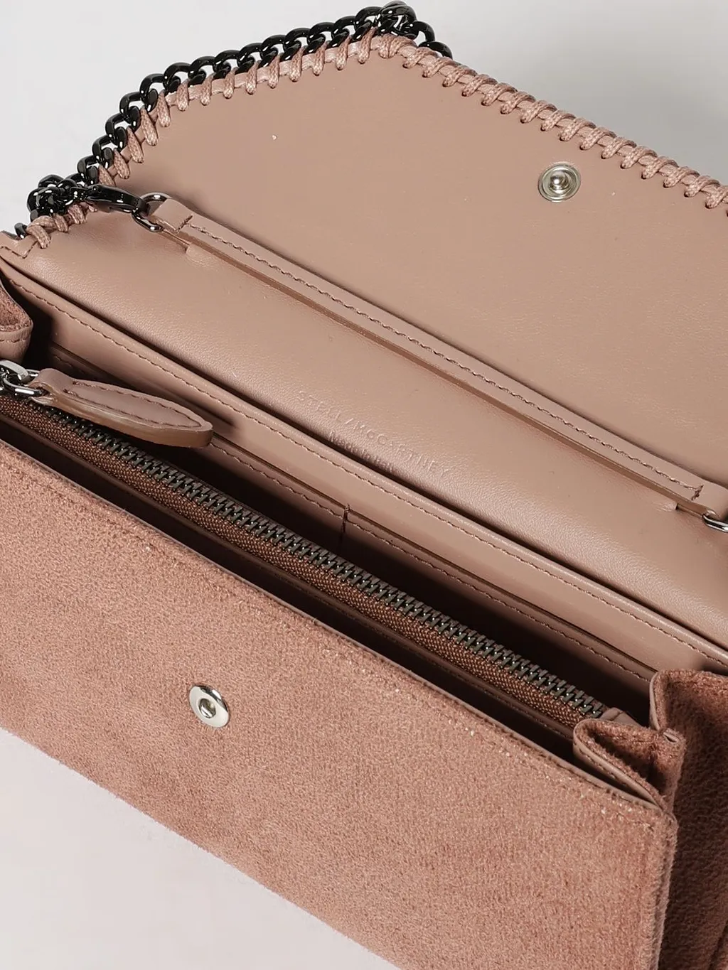 Stella Mccartney Stitch Detailed Chain Satchel Bag