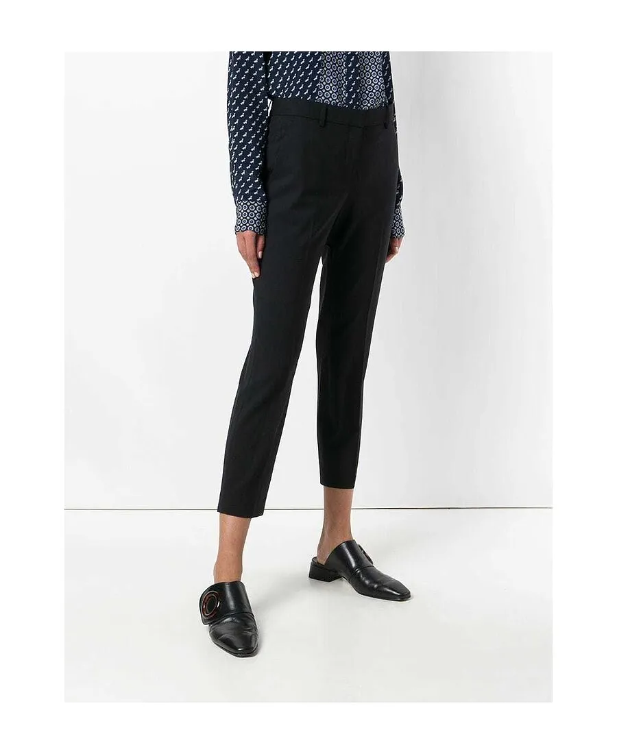 Mid-Rise Cropped Trousers