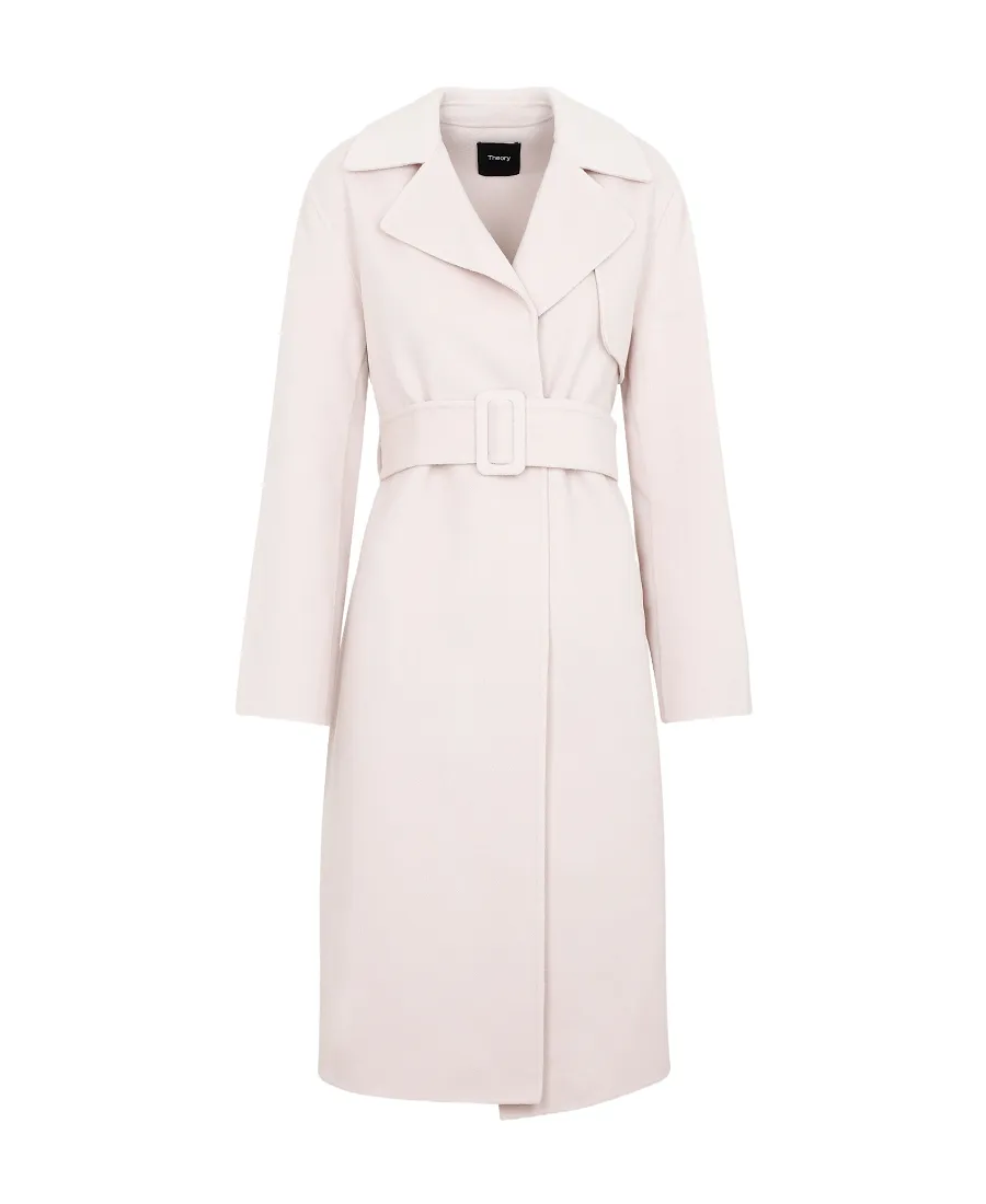 Notched-Lapels Belted Coat