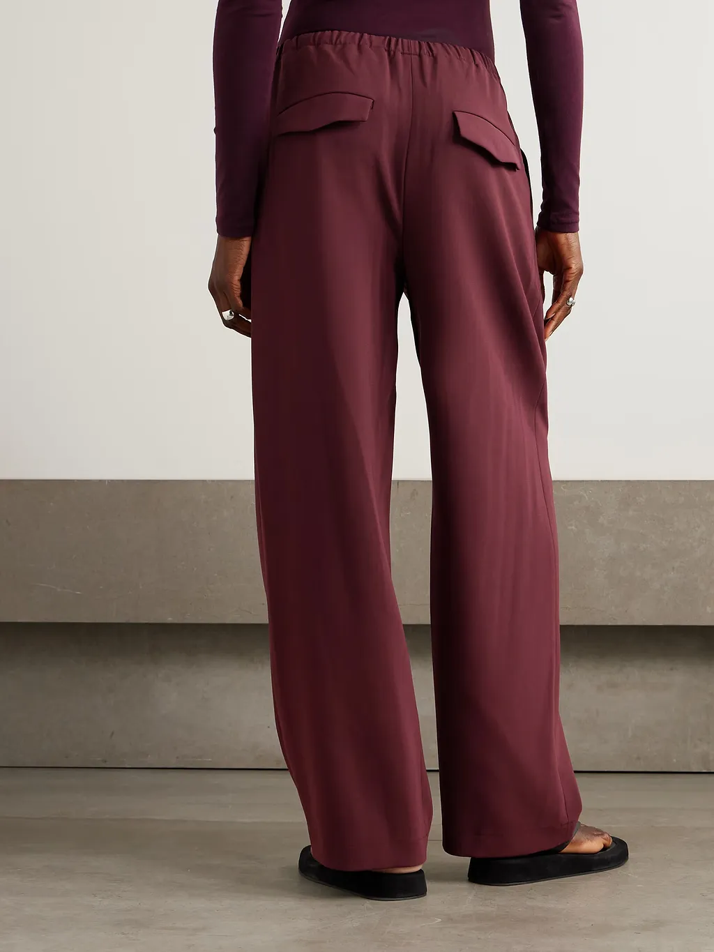 Pleated Drawstring Casual Pants
