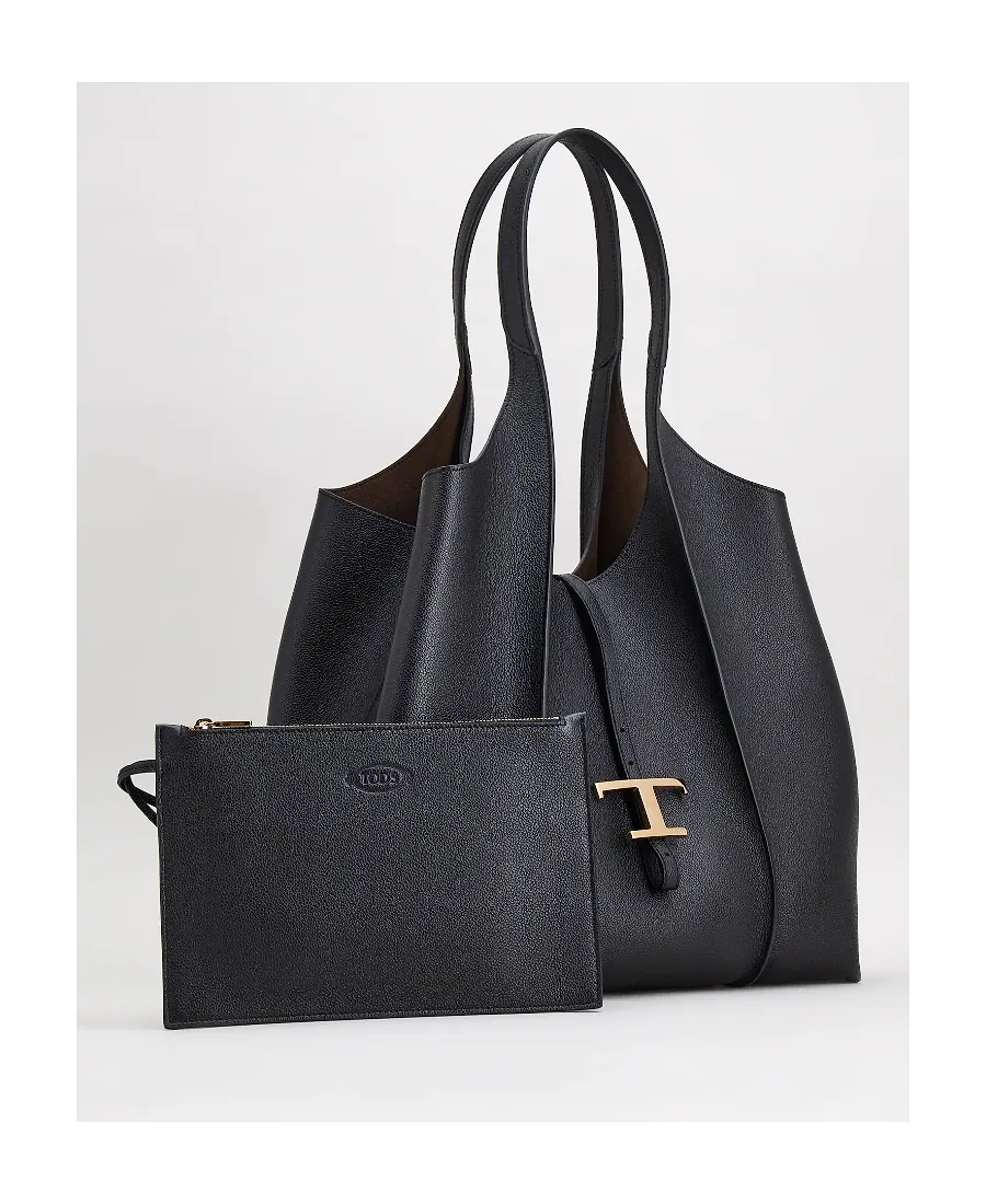 Black Medium Logo Handbag