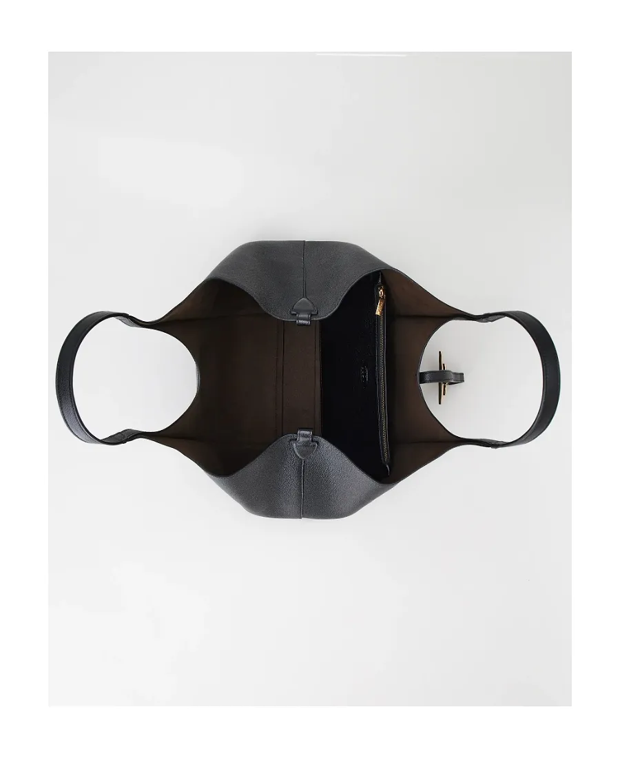 Black Medium Logo Handbag