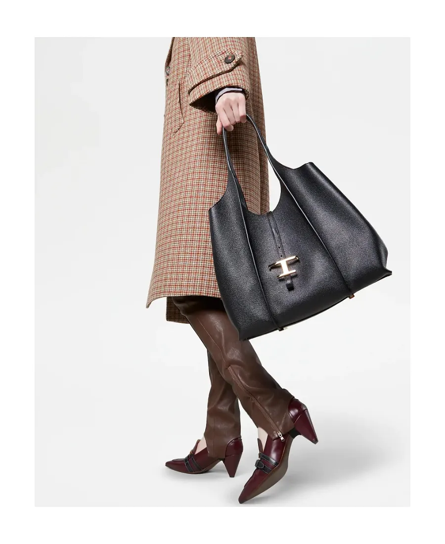 Black Medium Logo Handbag
