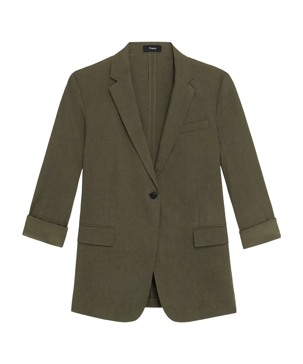 Single-Button Lapel Jacket